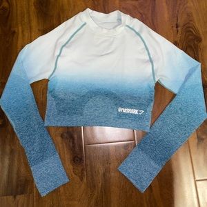 gymshark ombré long sleeve crop top